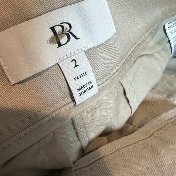 Banana Republic Cruz Pleated Wide Leg Chino Natural Khaki Beige 2 - Picture 4 of 11